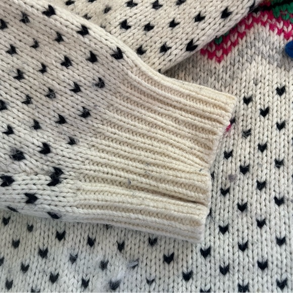 Talbots Fair Isle Pom Pom Sweater Size L - Picture 12 of 14